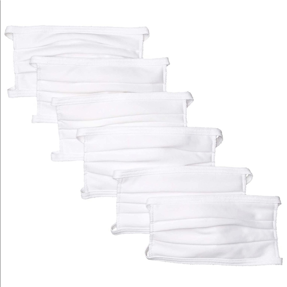 6pcs - Gildan Reusable Adult Tie-On Face Mask